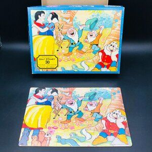 1986 SNOW WHITE Seven Dwarfs Jigsaw Puzzle 30 Chunky Pieces COMPLETE, Vintage